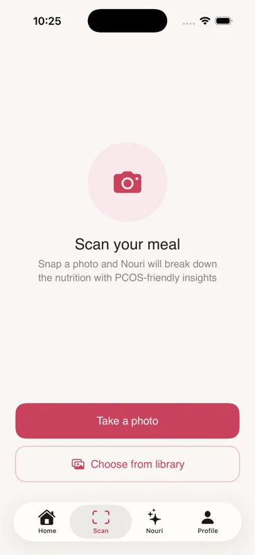 Meal detail with Nouri notes